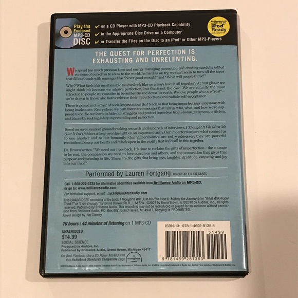 Brene Brown I Thought It Was Just Me (but it isn't) MP3 CD - Picture 2 of 4